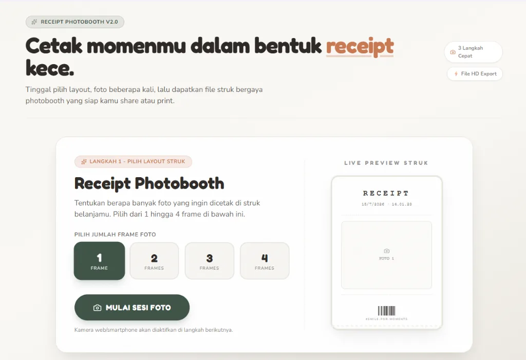 Receipt Photobooth
